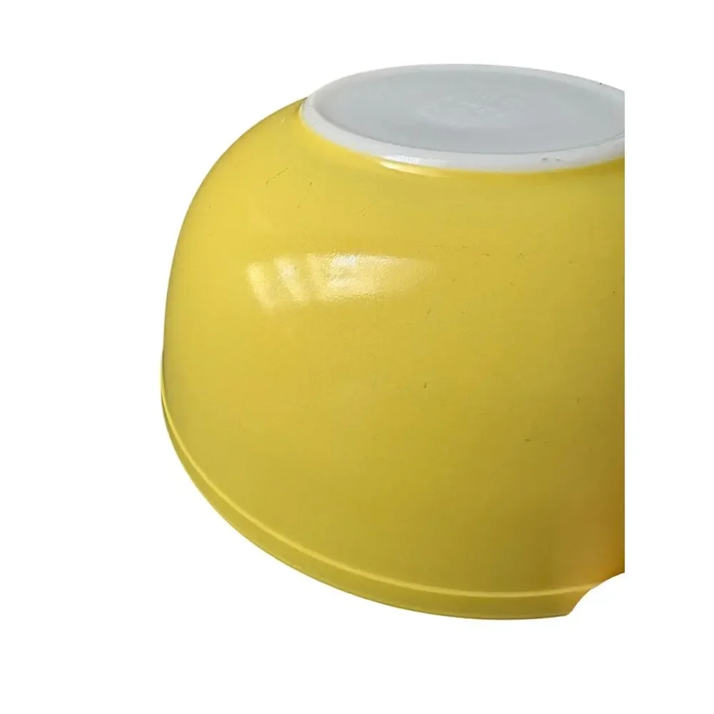 Vintage Pyrex 404 Yellow Mixing Bowl 4 Qt Primary Colors USA Ovenware